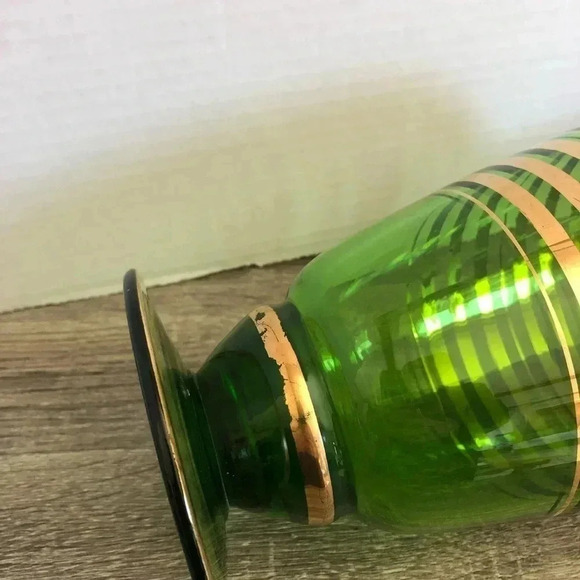 Vtg Green and Gold Jug - Picture 9 of 9